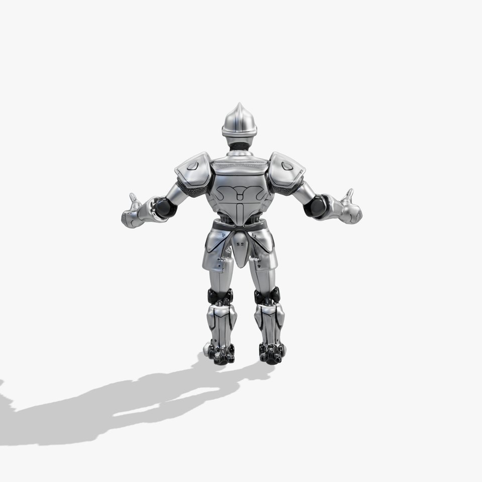 Futuristic Armored Knight  Rigged and Animated D Character Model